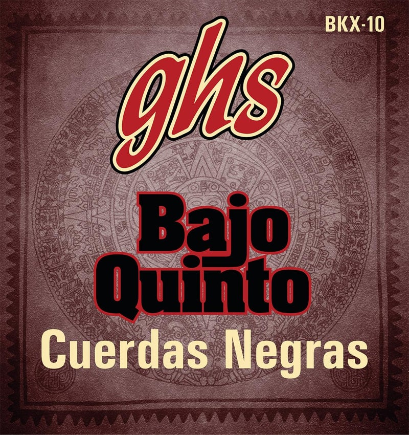 GHS Strings - GHS Bajo Quinto "Cuerdas Negras" Black Coated Stainless Steel Strings - Bajo Quinto Strings - (BKX-10 SET) - Image 1
